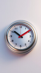 clock on a white wall