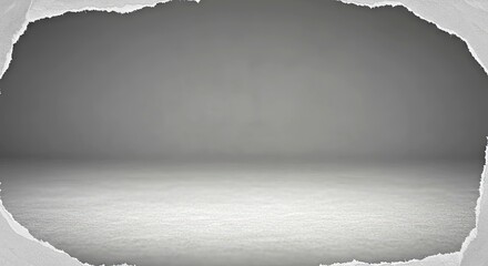 Gray Matte Paper Texture Background with Dramatic Torn Paper Shadow Patterns