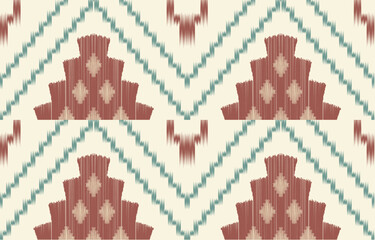 Geometric ethnic oriental ikat seamless pattern  color oriental. Aztec ornament print. Design for background ,curtain, carpet, wallpaper, clothing, wrapping, Batik, vector illustration.