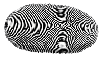 Intricate fingerprint patterns, symbolizing identity and uniqueness in a compelling black and white shot.