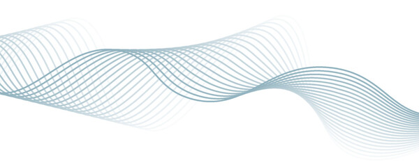 Fototapeta premium Abstract watercolours wave element for design. Digital frequency track equalizer. Stylized line art background. Vector illustration. Wave with lines created using blend tool.