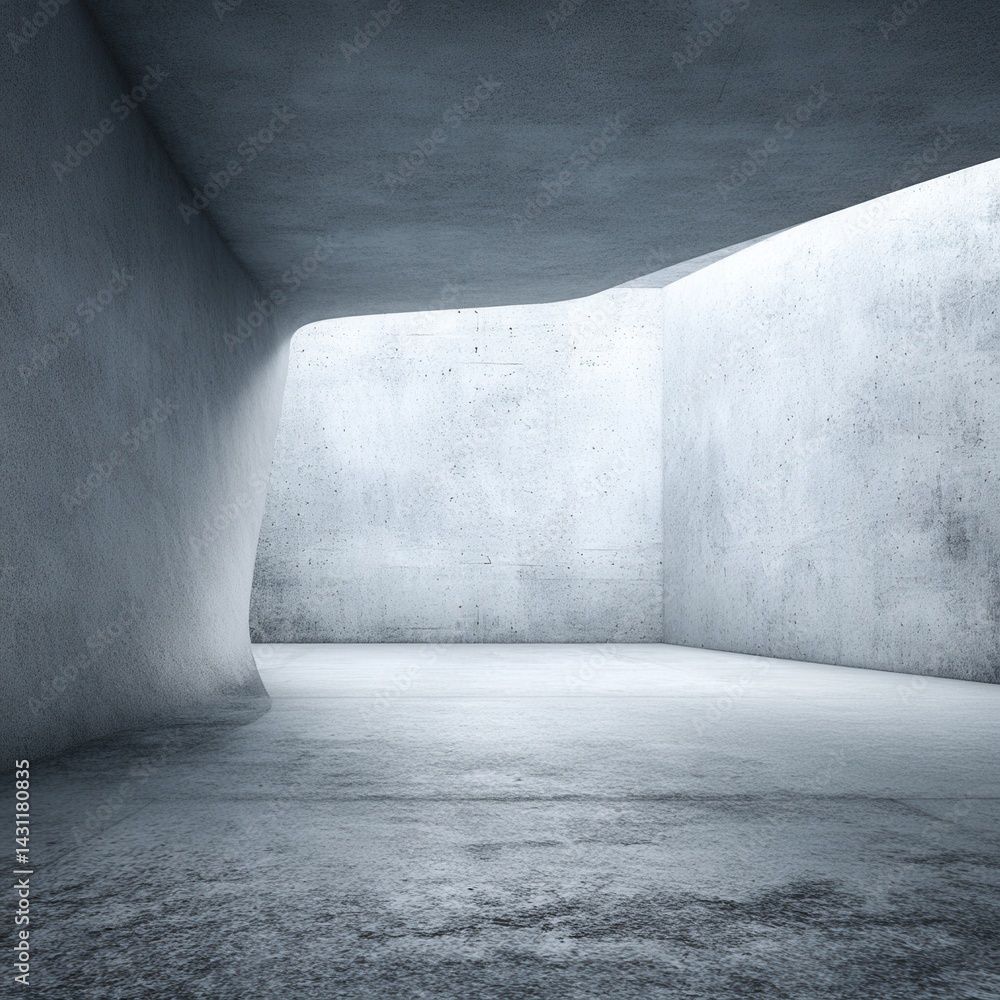 Canvas Prints abstract concrete space showcasing modern architectural design with natural light and minimalist con