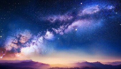 Fototapeta premium night sky universe filled with stars nebula and galaxy abstract background