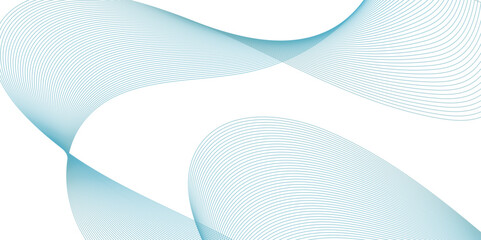 Abstract wave lines and curve line on smooth colour stylized line art background, Digital frequency track equalizer, Geometric design element technology suit for banner, poster, cover, brochure, flyer © Sadiya