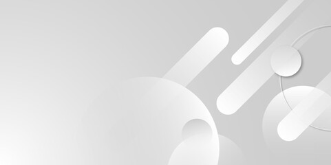 gray geometric round objects abstract background. clean simple modern abstract white shape background. Geometric background. Vector illustration abstract graphic design banner pattern presentation. 