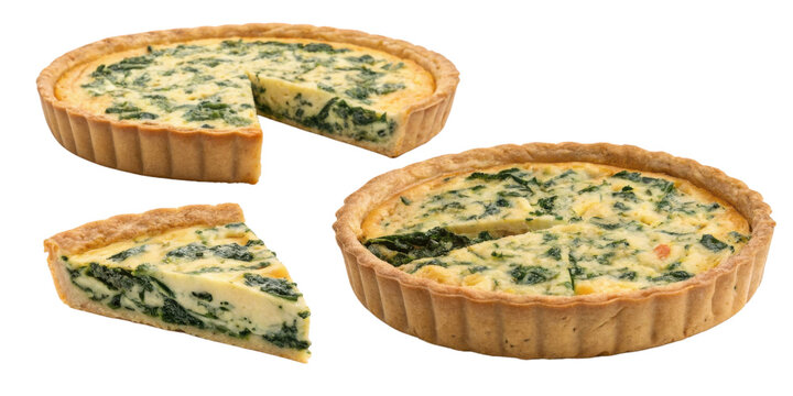 Delicious quiche with flaky crust filled with spinach and cheese, perfect for any meal or gathering. Enjoy this savory dish today
