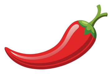 Illustration of Red hot natural chili pepper .