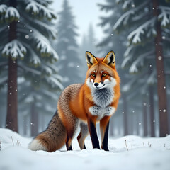 Fototapeta premium red fox vulpes