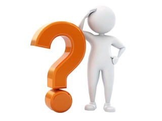 Question Mark Figure Isolated on White,  Inquiry Graphic, Doubt Symbol, Confusion Concept, Help Illustration, Information Need