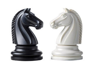 Chess Knights Isolated on White Background PNG |  Game Piece, Business Strategy Element, Competition Graphic, Learning Tool, Tactical Symbol