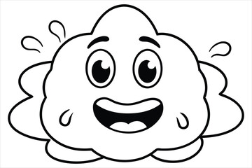 Y2K cartoon blob mascot with shifting moods &ndash; happy, sad, angry &ndash; each in glossy vector style