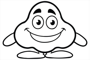 Obraz premium Y2K cartoon blob mascot with shifting moods – happy, sad, angry – each in glossy vector style