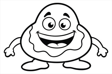 Obraz premium Y2K cartoon blob mascot with shifting moods – happy, sad, angry – each in glossy vector style