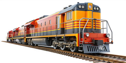 train illustration design concept isolated on white background PNG, AI GENERATED
