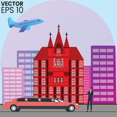 vector illustration of a city