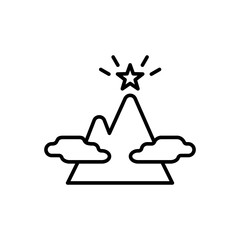 success icon with line style isolated on white background, eps file and easy to edit and change color.