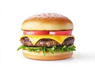 hamburger isolated on white