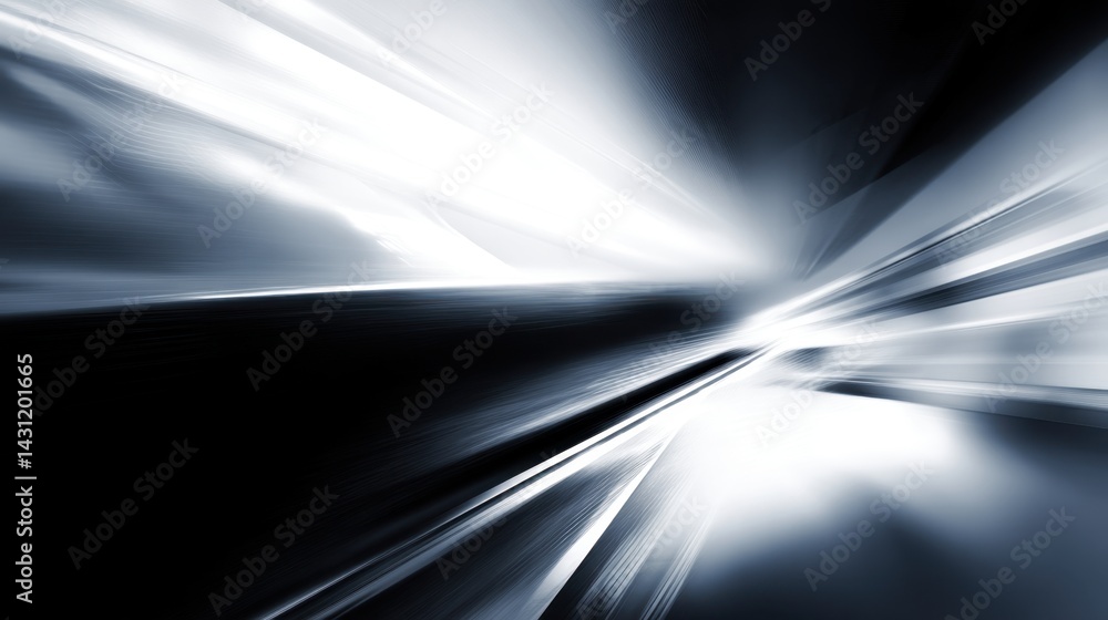 Aufkleber abstract futuristic background in shades of gray and white creating a sense of speed and motion with