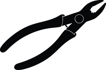 nose pliers silhouette vector illustartion