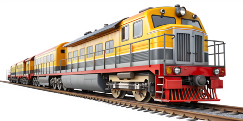 train illustration design concept isolated on white background PNG, AI GENERATED