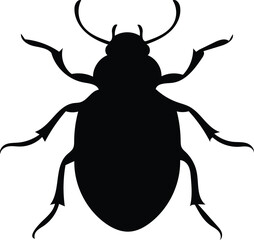 beetle silhouette vector icon