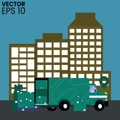 vector illustration of a modern city
