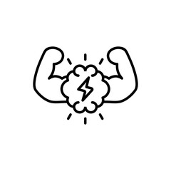 willpower icon with line style isolated on white background, eps file and easy to edit and change color.