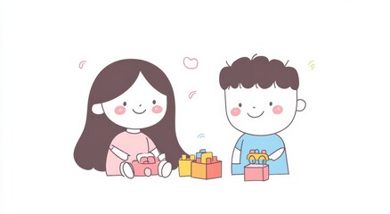 happy family with christmas tree