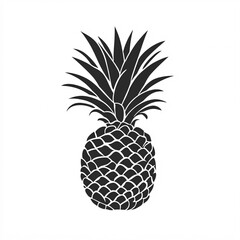 Obraz premium Artistic flat vector pineapple cutout with vibrant details