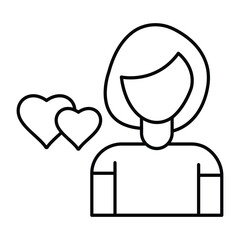 Girl In Love vector, pixel perfect, illustrator file 
