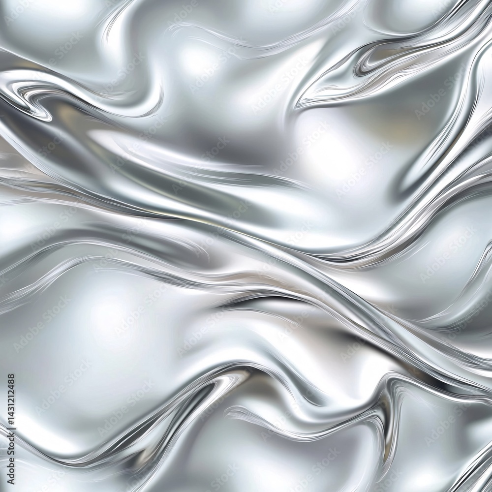 Poster shimmering silver foil background with smooth vector texture