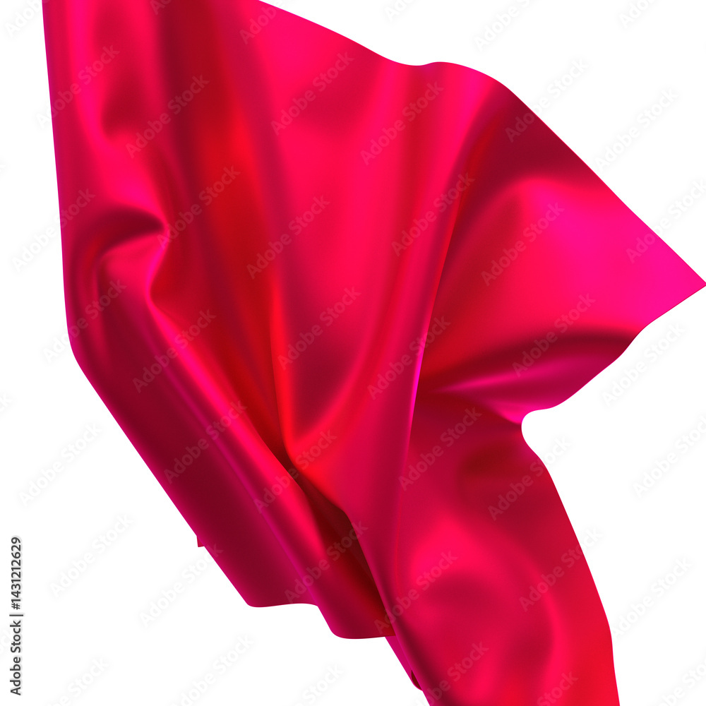 Poster a vibrant pink silk fabric flowing and shimmering creating a luxurious and elegant feel