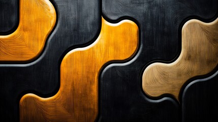 Abstract Design, Dark and Light Wood Panels