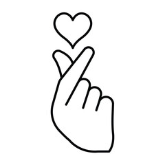 Love Gesture vector, pixel perfect, illustrator file 
