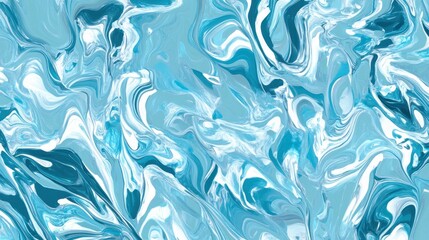 Fluid abstract design showcasing teal and white swirls.