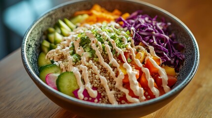 Vibrant Bowl with Quinoa and Fresh Vegetables