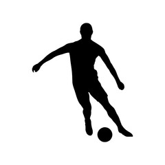 soccer player silhouette. Football player silhouette 