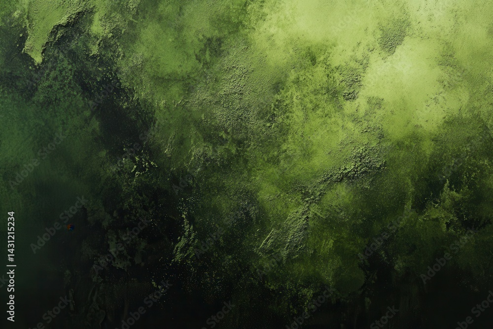 Poster abstract green texture background with dark gradient tones creating a dramatic and organic visual ef