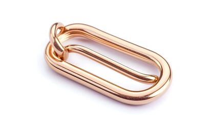 Naklejka premium Gold-toned metal oval-shaped clasp with a hook