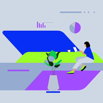 coworking space
team collaboration
office illustration
modern workplace
business meeting
flat design
minimalist vector art
corporate diversity
data presentation
creative workspace
reading at