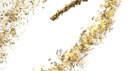 Gold Percentage Confetti Burst