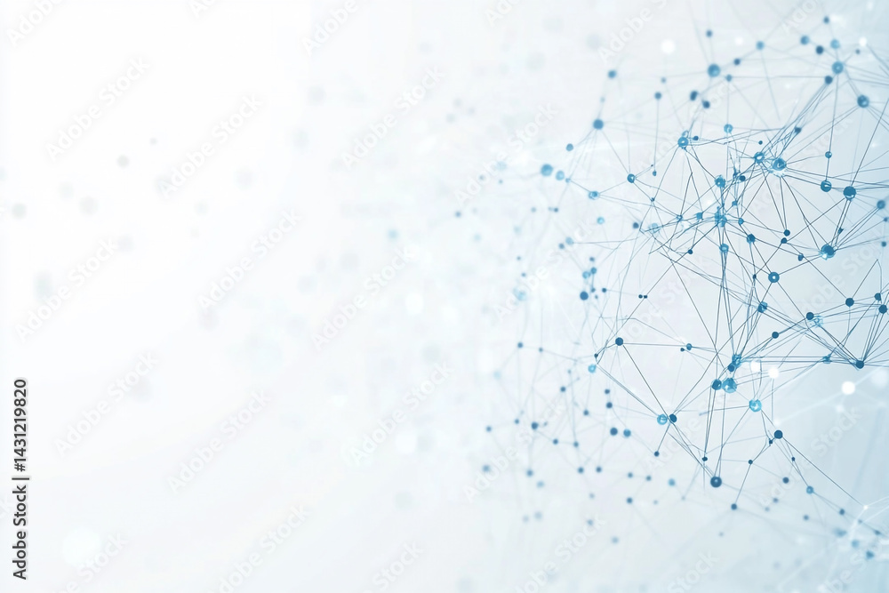 Poster abstract network connections digital data points technology background