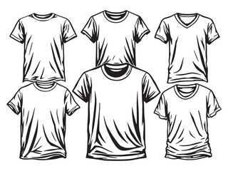 Naklejka premium Vintage tee line art illustration bold monochrome design for clothing