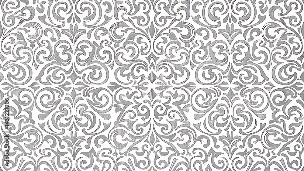 Fototapete vector seamless pattern with swirls