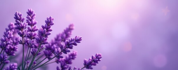 Obraz premium Light violet backdrop, densely packed lavender flowers , lavender texture, close-up, beauty