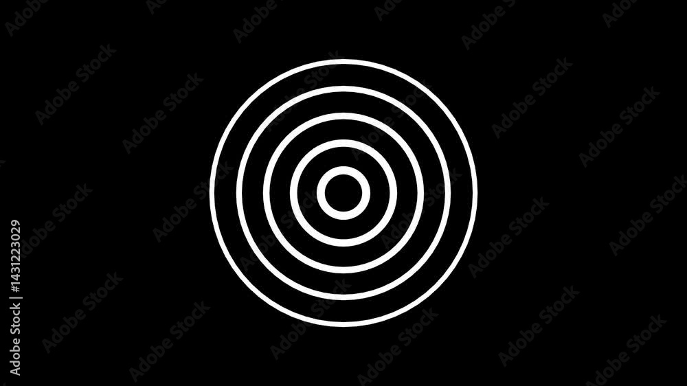 Aufkleber abstract radio waves signal animation .digital radio waves animation on a background.