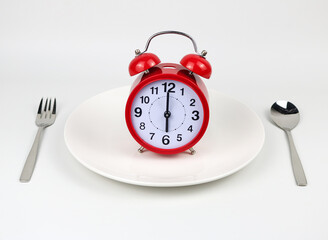 Meal time concept isolated - on white background