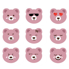 Cute bear vector illustration hand drawn cute design.