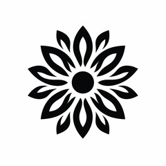 Fototapeta premium A lone flower in full silhouette, evoking peace and introspection.18