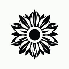 Fototapeta premium A lone flower in full silhouette, evoking peace and introspection.11